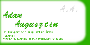 adam augusztin business card