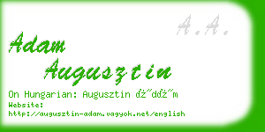 adam augusztin business card